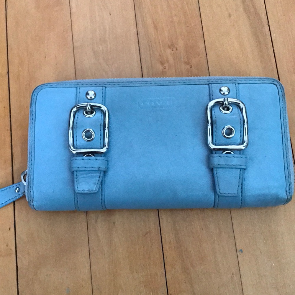 Authentic Light Blue Coach Wallet